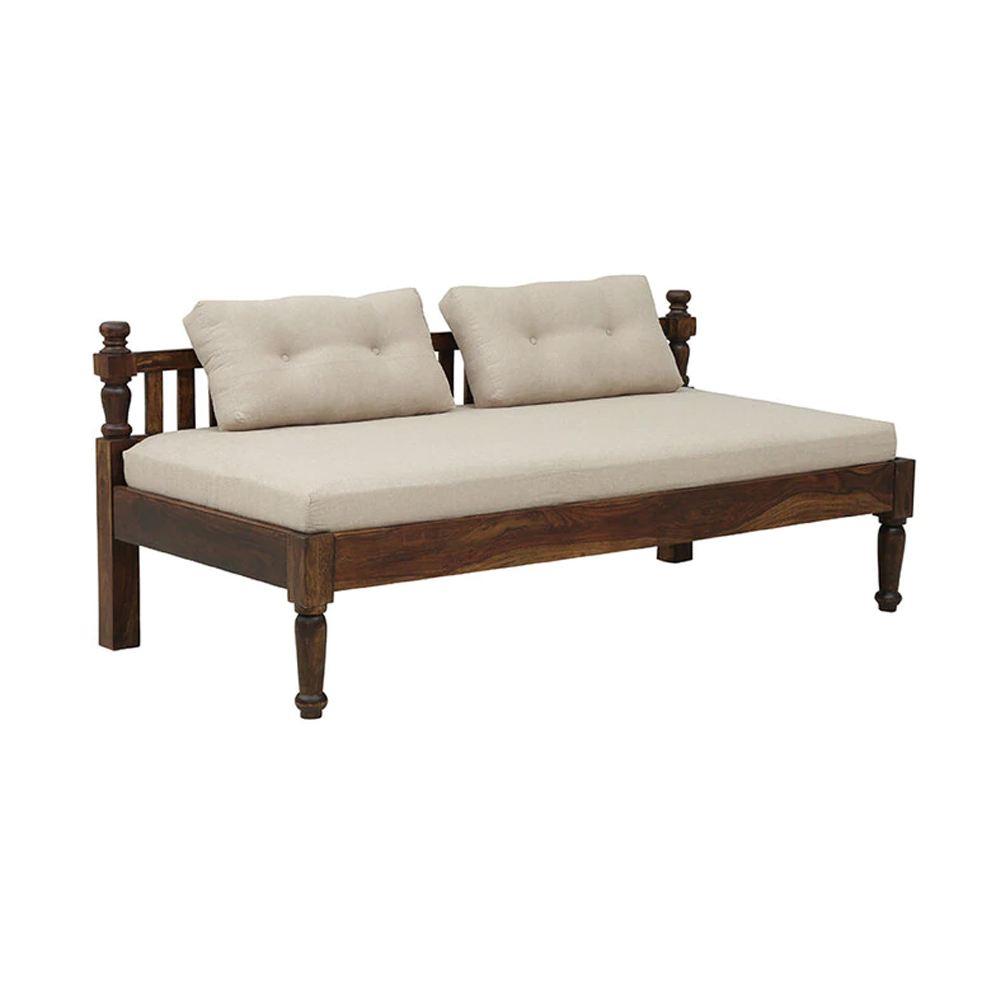 Solid Wood 3 Seater Sofa In Honey Oak Finish Flywood 